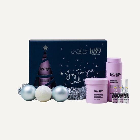 K89 Ziemassvētku dāvanu komplekts nepaklausīgiem matiem + ampulas